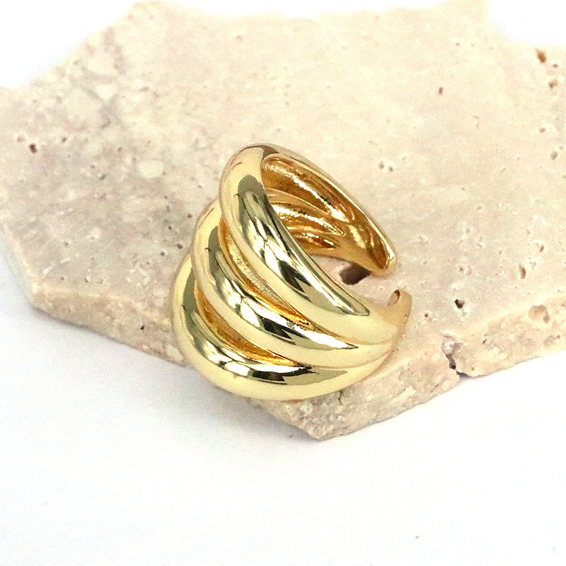 Simple Style Geometric Copper Plating Gold Plated Open Rings display picture 6