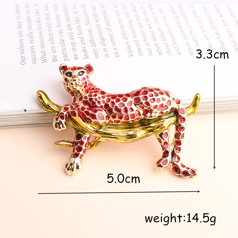 Exaggerated Handmade Cheetah Alloy Enamel Unisex Brooches display picture 6