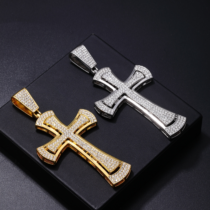 Hip-hop Rock Animal Cross Letter Stainless Steel Alloy Copper Plating Inlay Rhinestones Jewelry Accessories display picture 4