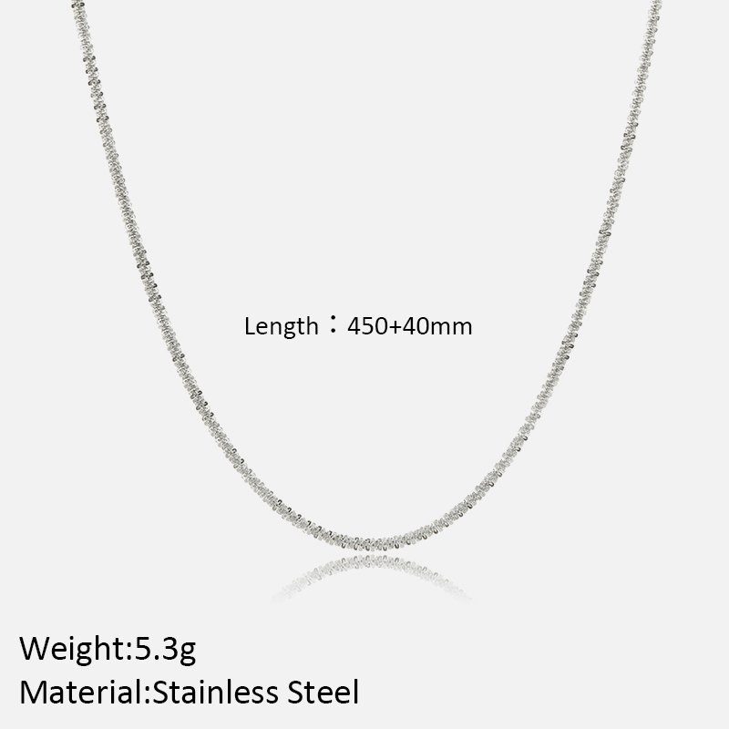 304 Stainless Steel Simple Style Shiny Polishing Plating Solid Color Necklace display picture 1