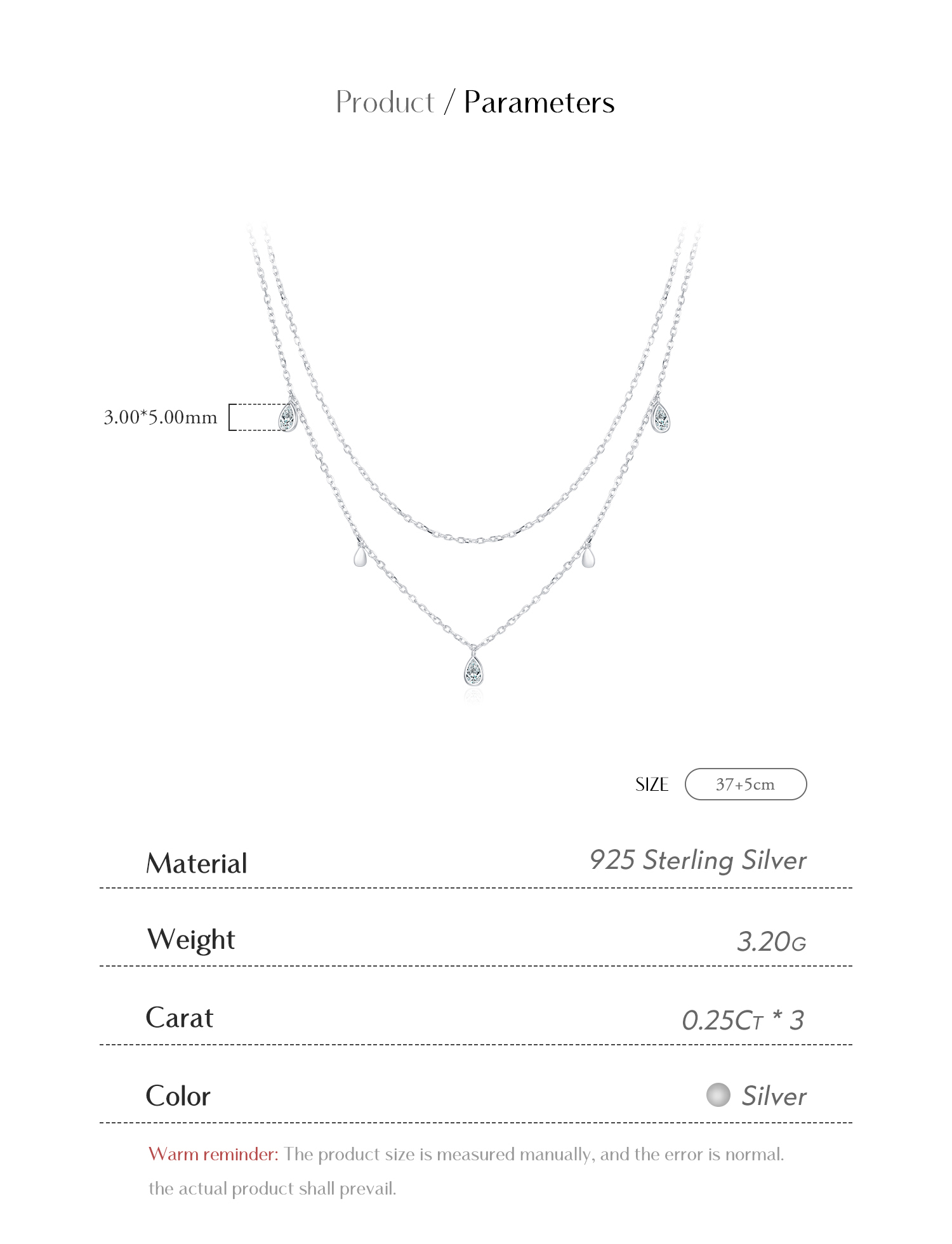 Ig Style Elegant Water Droplets Sterling Silver Gra Plating Inlay Moissanite Rhodium Plated Necklace display picture 8