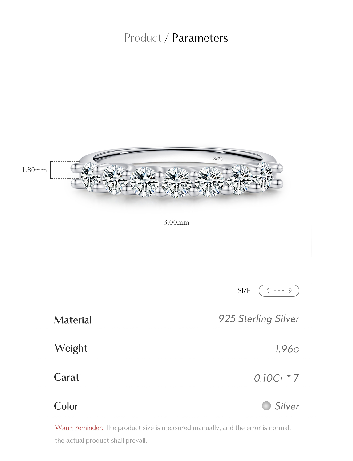 Ig-stil Elegant Runden Sterling Silber Gra Überzug Inlay Moissanit Überzogen Mit Rhodium Ringe display picture 8