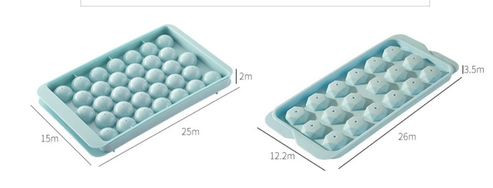 Fashion Round Ice Tray With Lid Plastic Ice Cube Mold display picture 6