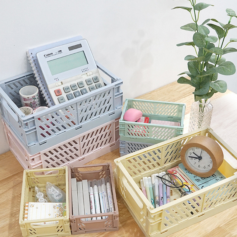 Casual Solid Color Plastic Storage Basket display picture 7