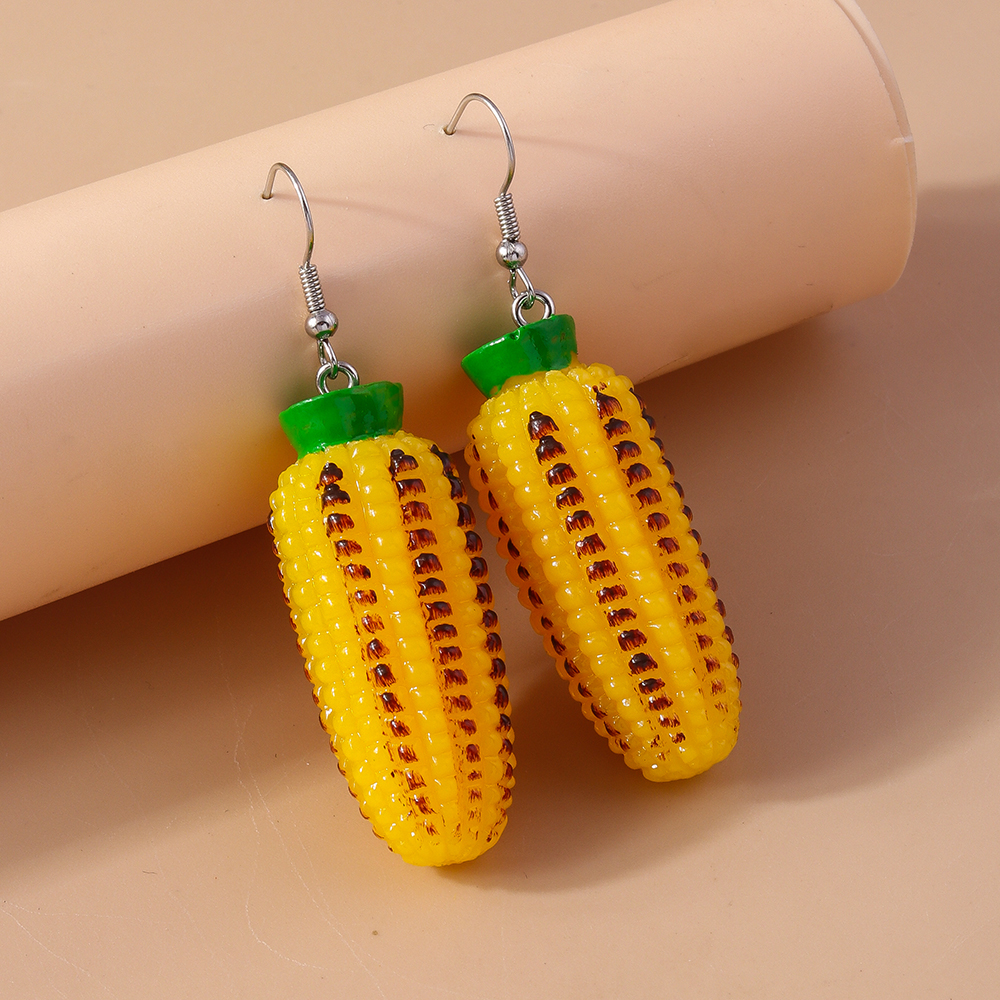 1 Pair Simple Style Commute Plant Alloy Plastic Drop Earrings display picture 6