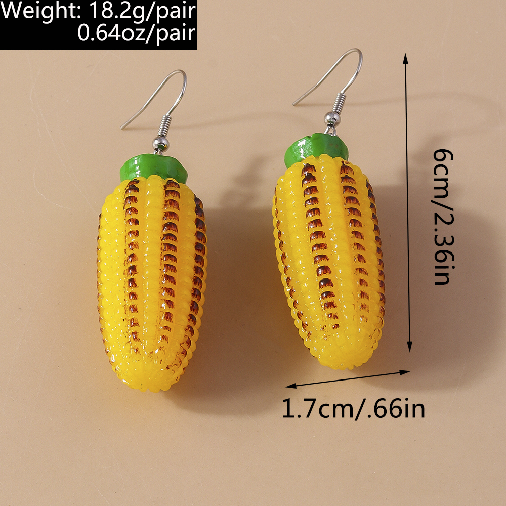 1 Pair Simple Style Commute Plant Alloy Plastic Drop Earrings display picture 1