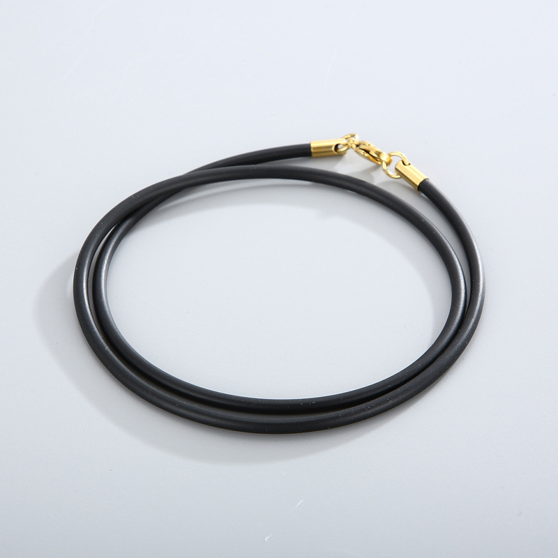 Simple Style Solid Color Leather Rope Plating Chain Unisex Necklace display picture 1