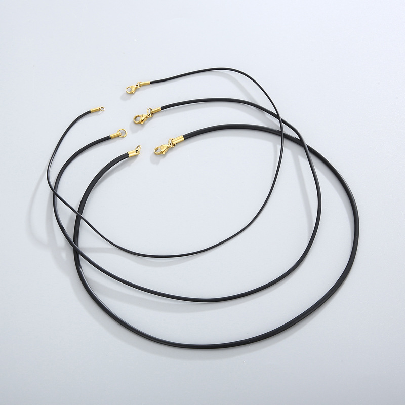 Einfacher Stil Einfarbig Lederseil Überzug Kette Unisex Halskette display picture 4