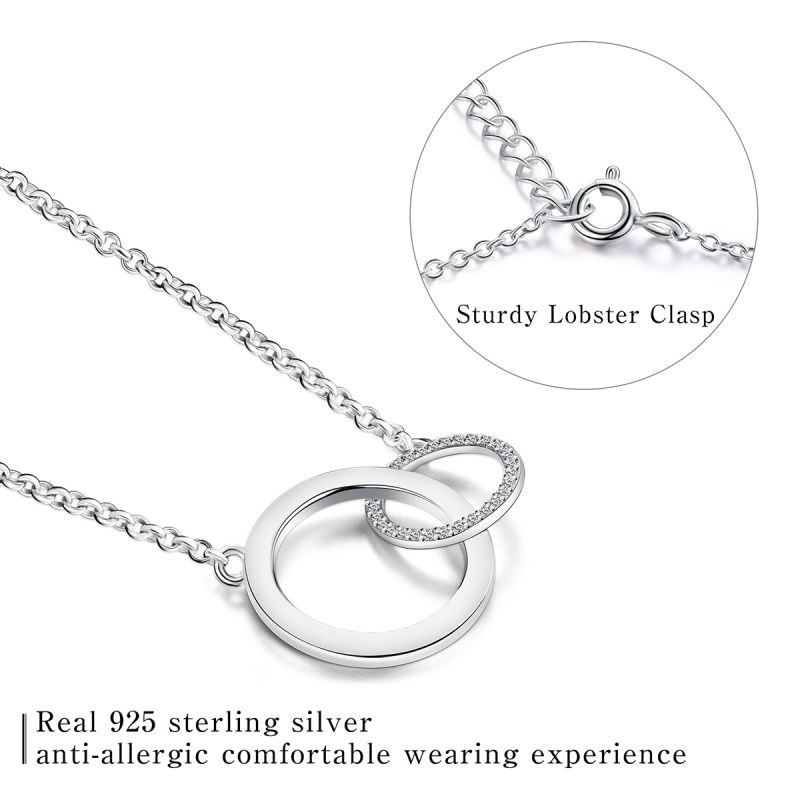 Simple Style Round Sterling Silver Plating Silver Plated Pendant Necklace display picture 6