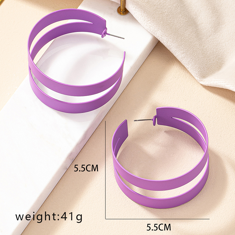 1 Pair Streetwear Korean Style Round Plating Alloy Gold Plated Earrings display picture 2