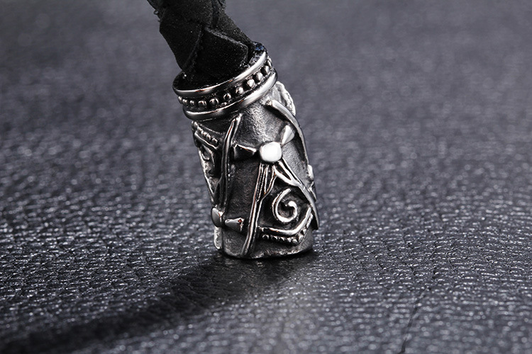 Einfacher Stil Geometrisch Wort Leder Titan Stahl Flechten Männer Armbänder display picture 7