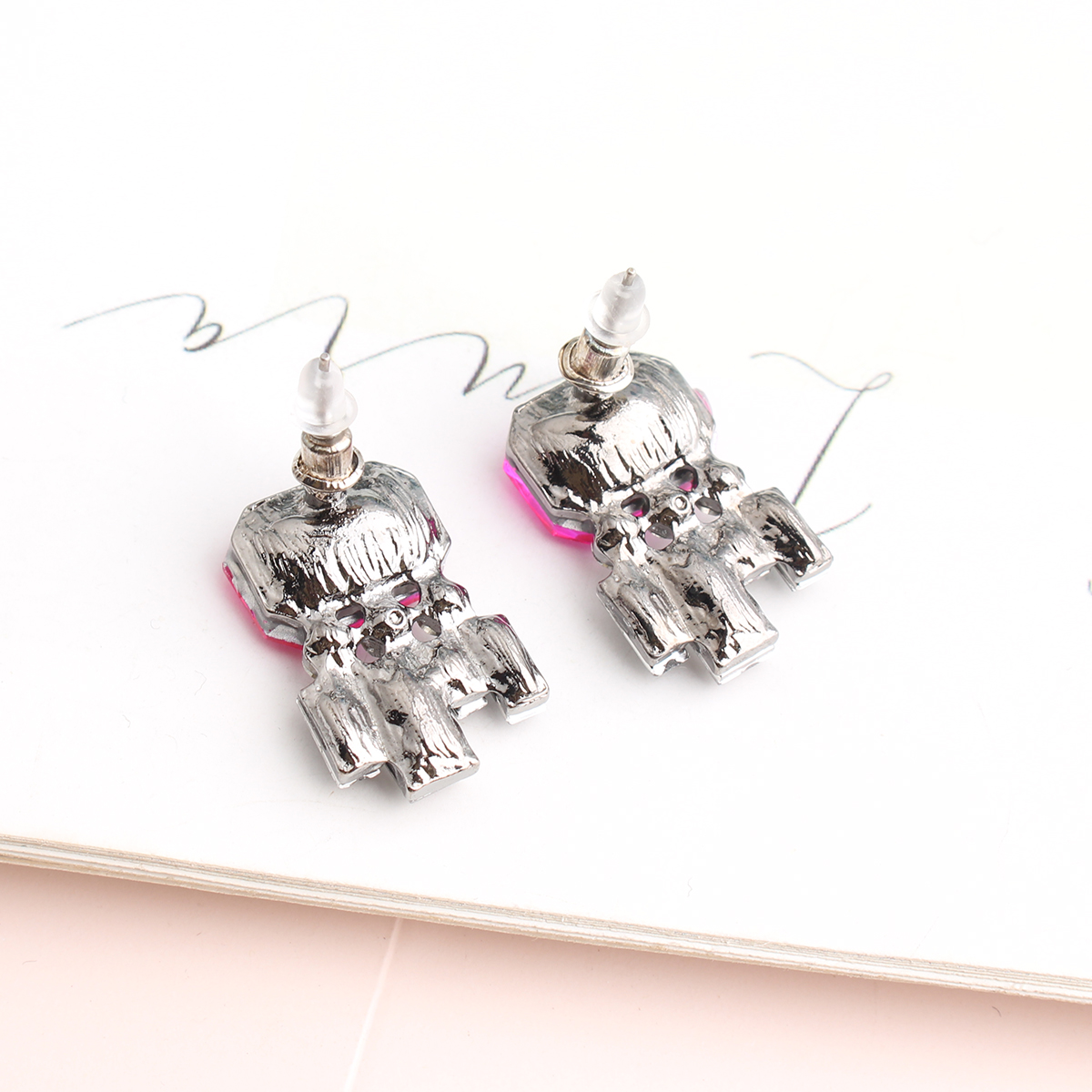 1 Pair Elegant Sweet Rectangle Plating Inlay Arylic Alloy Crystal Rhinestones Ear Studs display picture 1