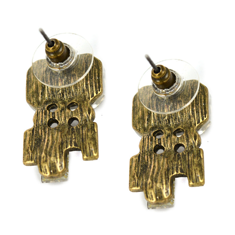 1 Pair Elegant Sweet Rectangle Plating Inlay Arylic Alloy Crystal Rhinestones Ear Studs display picture 4