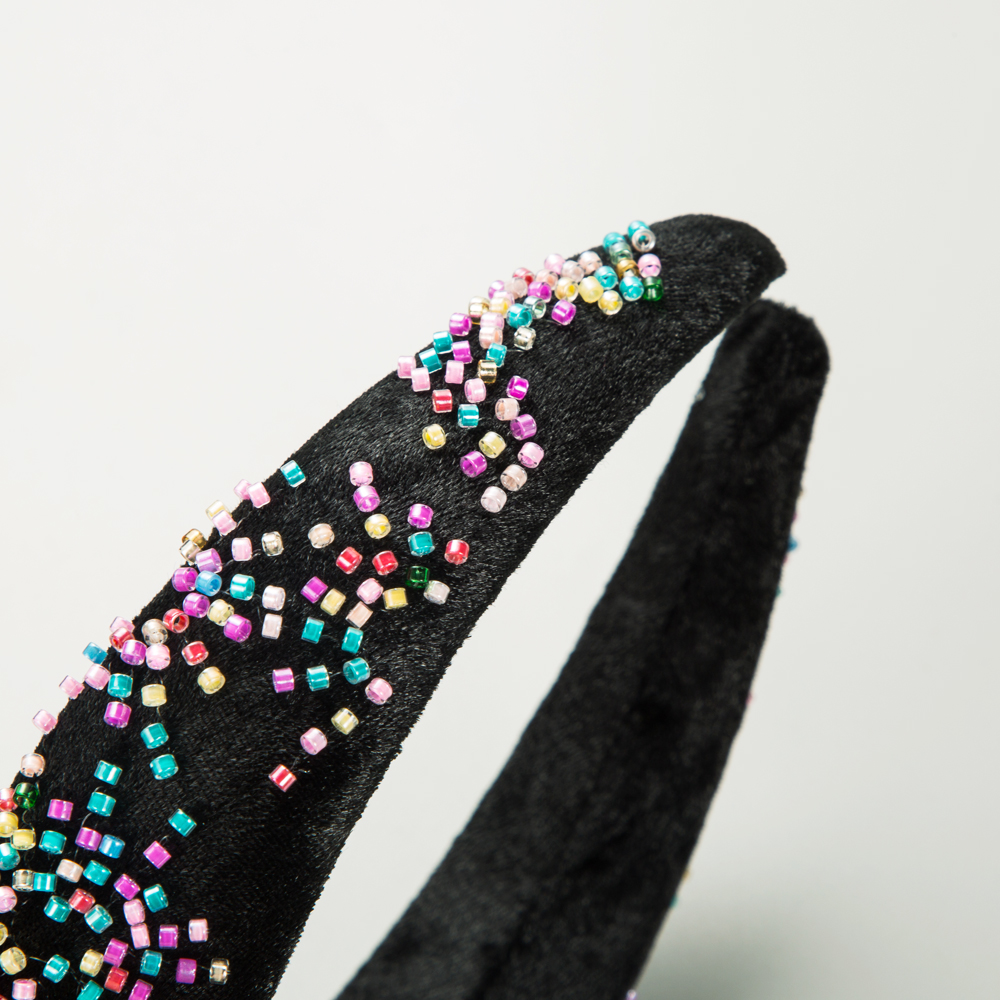 Women's Elegant Luxurious Irregular Cloth Sponge Beaded Inlay Beads Hair Band display picture 4
