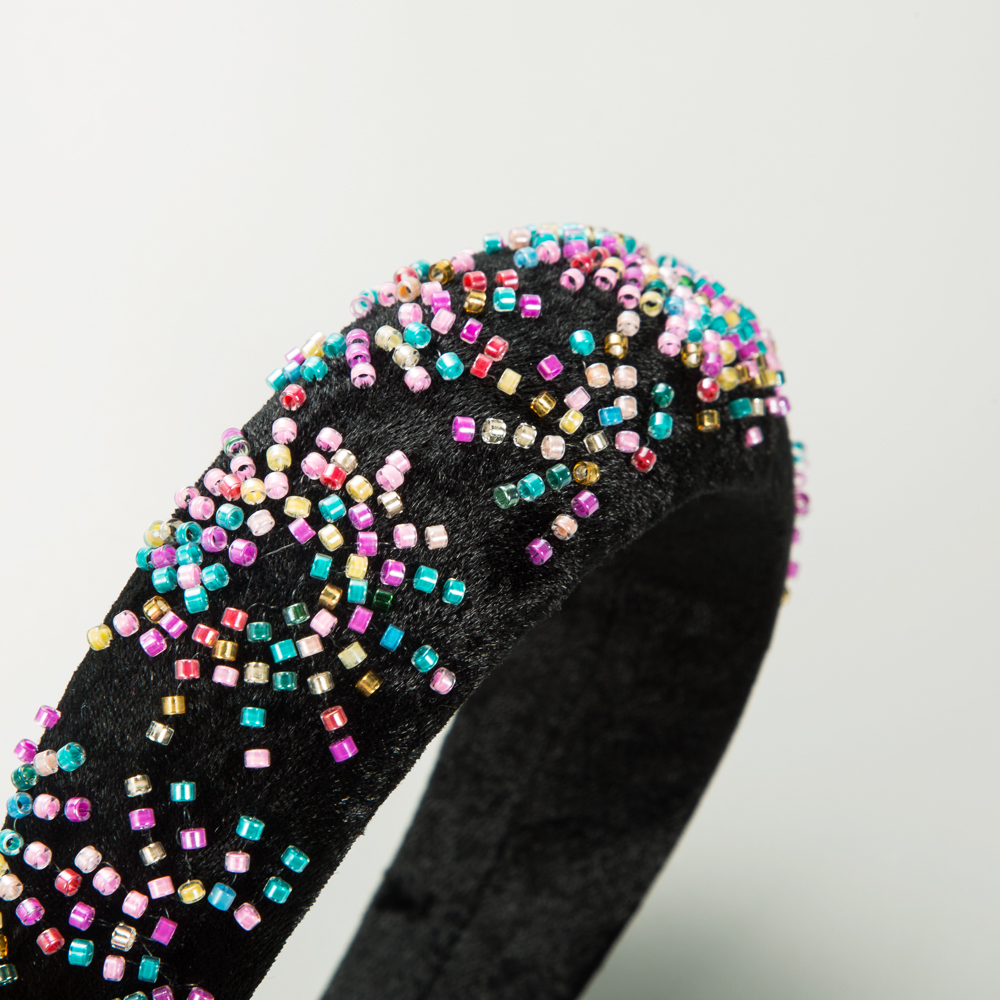 Women's Elegant Luxurious Irregular Cloth Sponge Beaded Inlay Beads Hair Band display picture 3