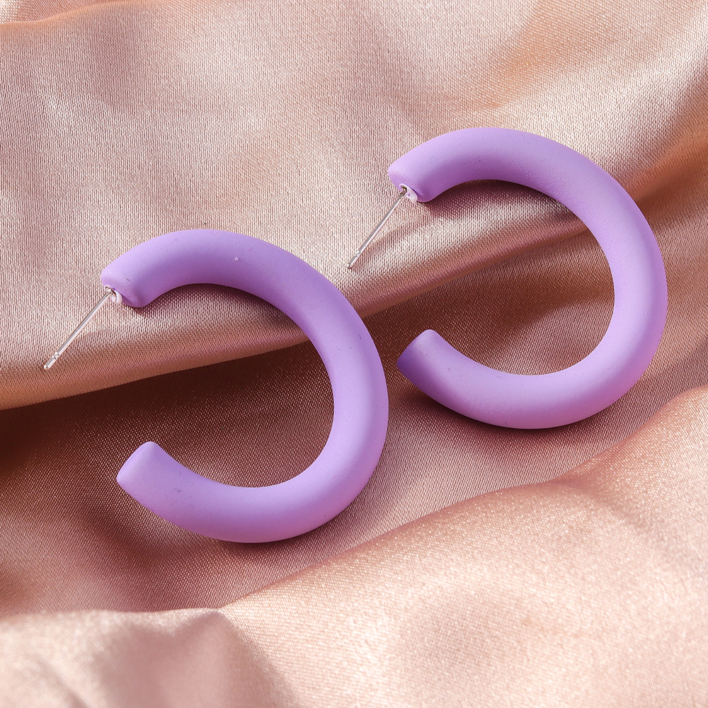 1 Pair Simple Style C Shape Plastic Ear Studs display picture 13