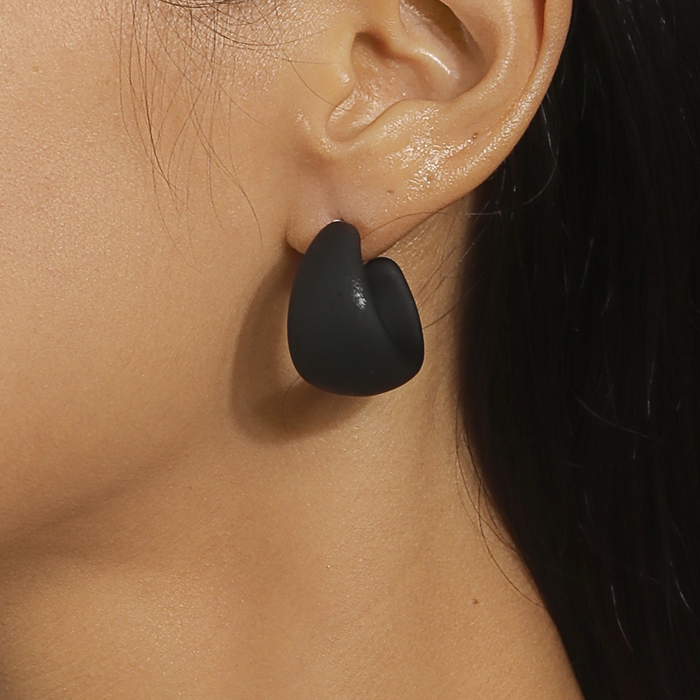 1 Paire Style Simple Couleur Unie Plastique Boucles D'oreilles display picture 2