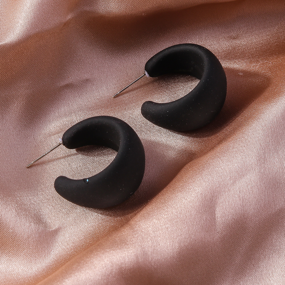 1 Paire Style Simple Couleur Unie Plastique Boucles D'oreilles display picture 13