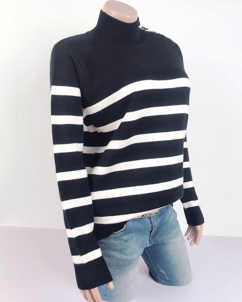 Women's Sweater Long Sleeve Sweaters & Cardigans Braid Fashion Stripe display picture 6