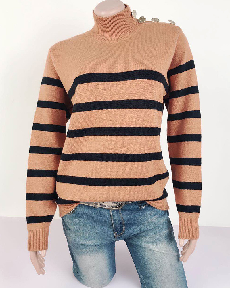 Women's Sweater Long Sleeve Sweaters & Cardigans Braid Fashion Stripe display picture 14