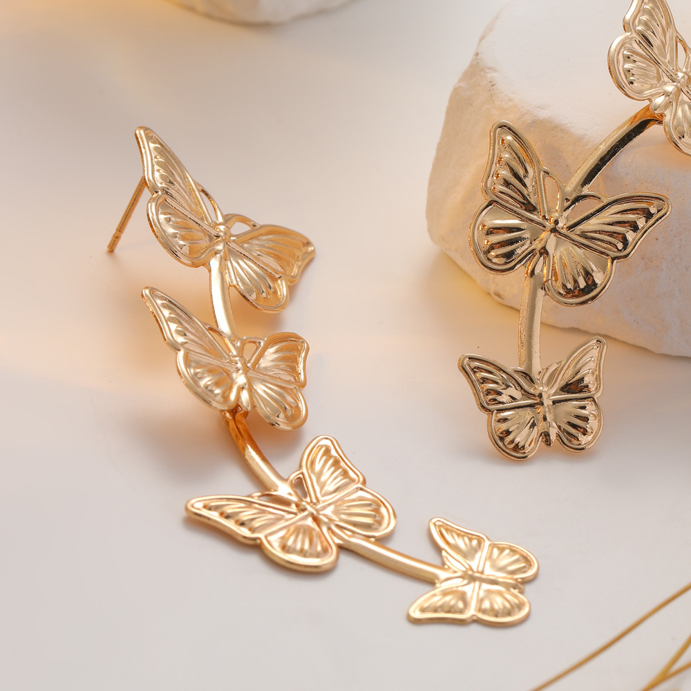 1 Pair Sweet Butterfly Plating Alloy Drop Earrings display picture 5
