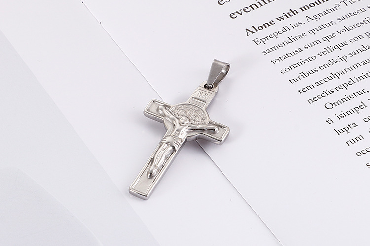 Hip-hop Retro Cross Titanium Steel Plating Gold Plated Charms Jewelry Accessories display picture 5