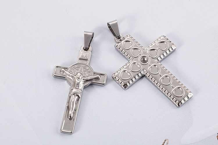 Hip-hop Retro Cross Titanium Steel Plating Gold Plated Charms Jewelry Accessories display picture 6