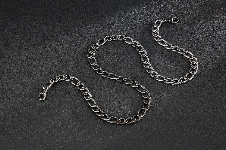 Simple Style Commute Solid Color Titanium Steel Men's Necklace display picture 4