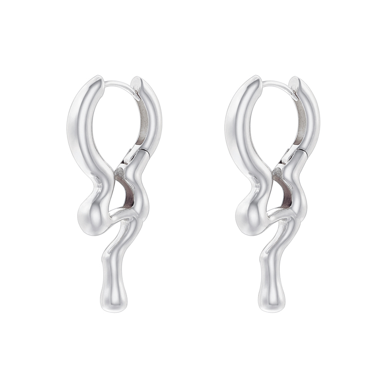 1 Paire Style Ig Décontractée Style Simple Les Gouttelettes D'eau Placage Le Cuivre Plaqué Or 18k Boucles D'oreilles display picture 5