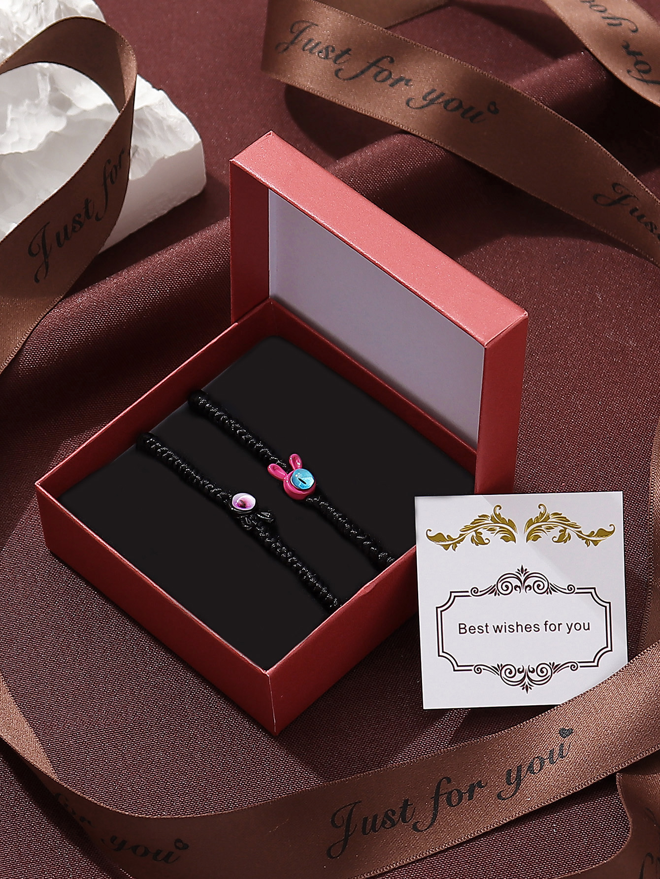Cute Streetwear Cat Synthetic Resin Alloy Valentine's Day Couple Drawstring Bracelets display picture 10