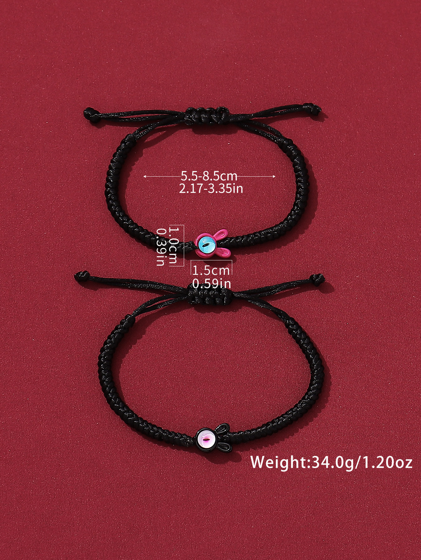 Cute Streetwear Cat Synthetic Resin Alloy Valentine's Day Couple Drawstring Bracelets display picture 20