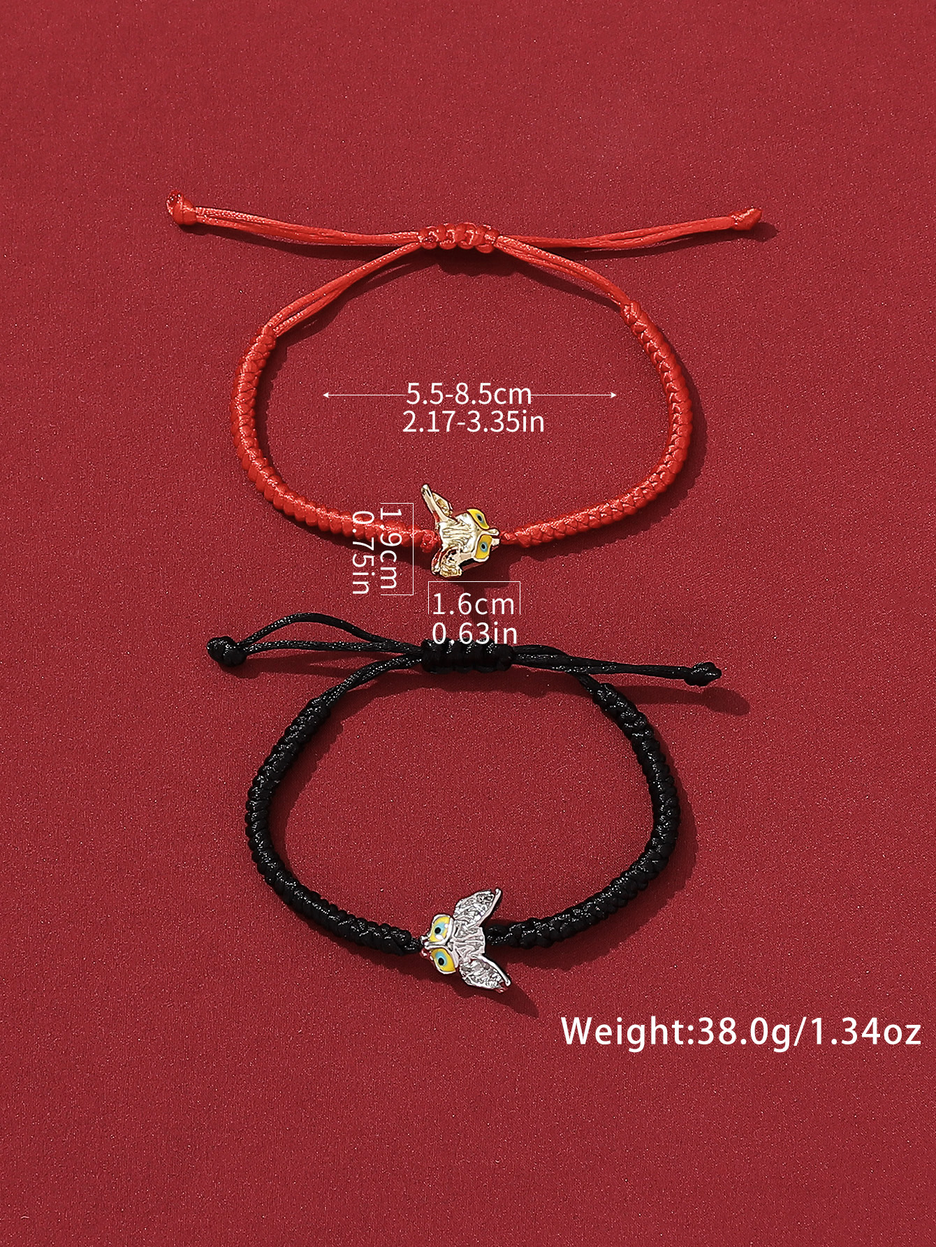 Cute Streetwear Cat Synthetic Resin Alloy Valentine's Day Couple Drawstring Bracelets display picture 23