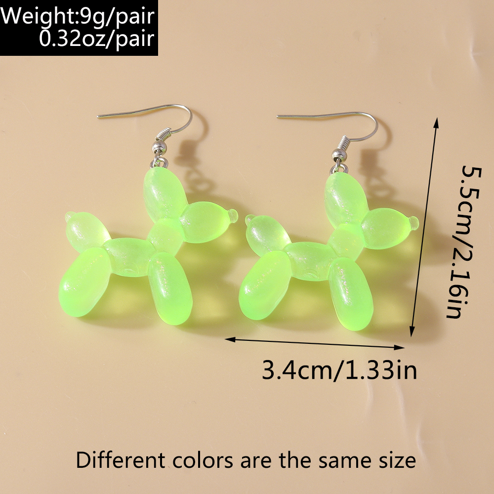 1 Pair Cute Dog Synthetic Resin Drop Earrings display picture 1