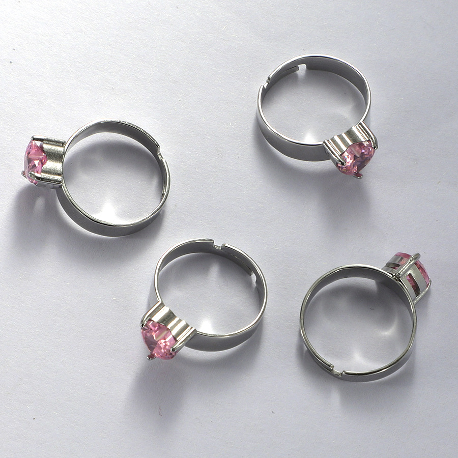 Stainless Steel None Sweet Simple Style Inlay Heart Shape Zircon Open Rings display picture 6