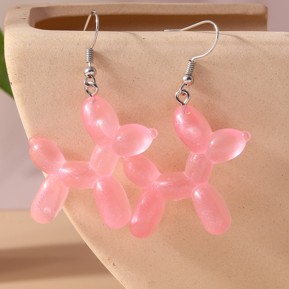 1 Pair Cute Dog Synthetic Resin Drop Earrings display picture 10