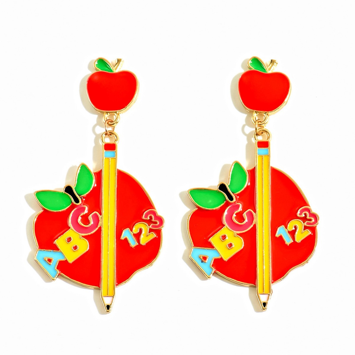 1 Pair Cute Classic Style Fruit Plating Alloy Drop Earrings display picture 5