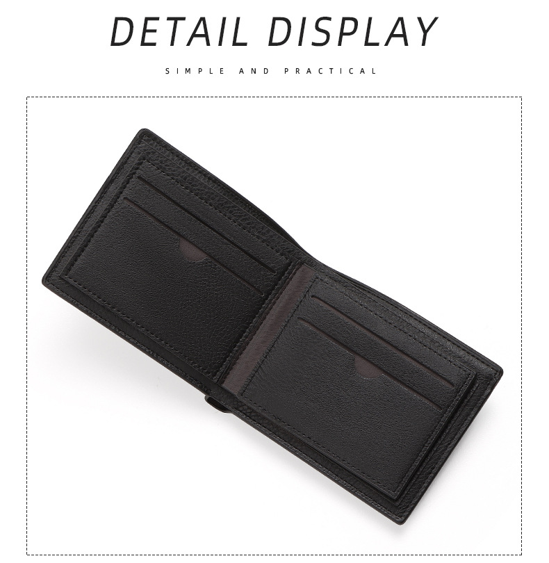 Men's Solid Color Pu Leather Open Small Wallets display picture 6