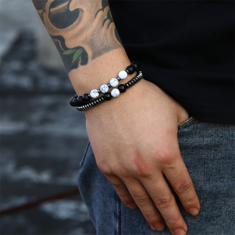 Casual Punk Cool Style Leaf Skull Pu Leather Alloy Men's Bracelets display picture 165