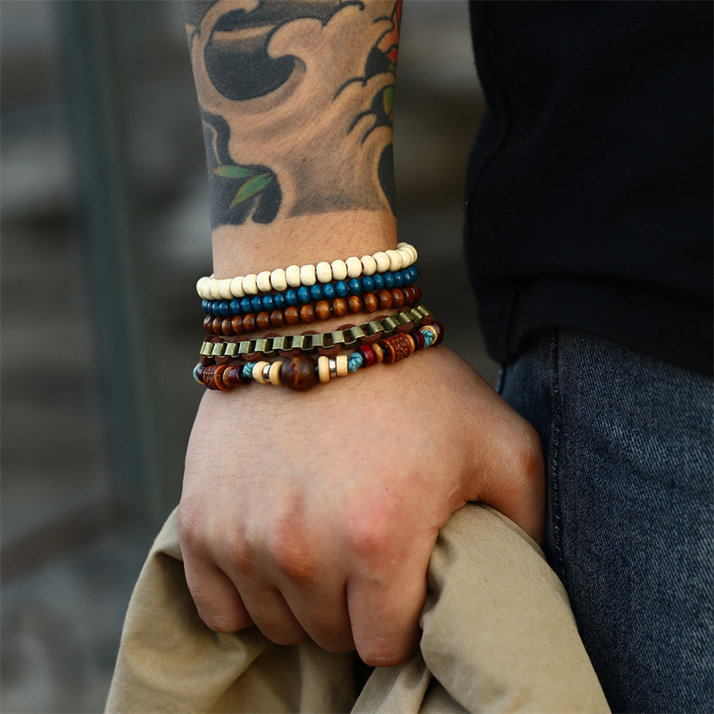 Casual Punk Cool Style Leaf Skull Pu Leather Alloy Men's Bracelets display picture 45