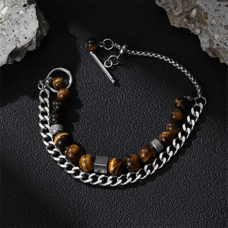 Casual Punk Cool Style Leaf Skull Pu Leather Alloy Men's Bracelets display picture 118