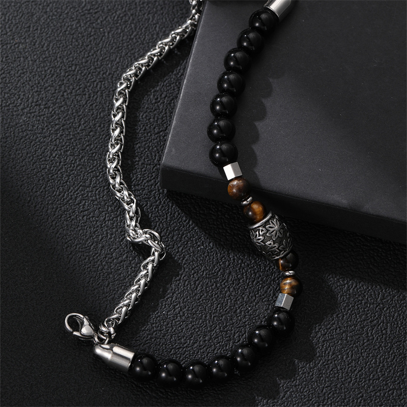 Casual Punk Cool Style Leaf Skull Pu Leather Alloy Men's Bracelets display picture 126