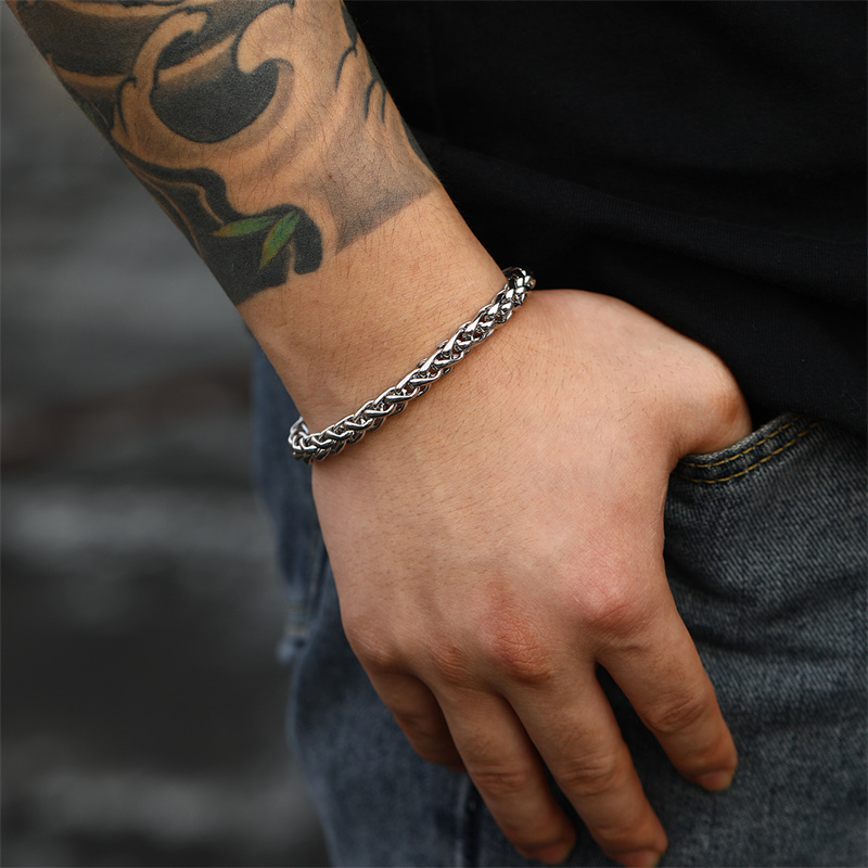 Casual Punk Cool Style Leaf Skull Pu Leather Alloy Men's Bracelets display picture 153