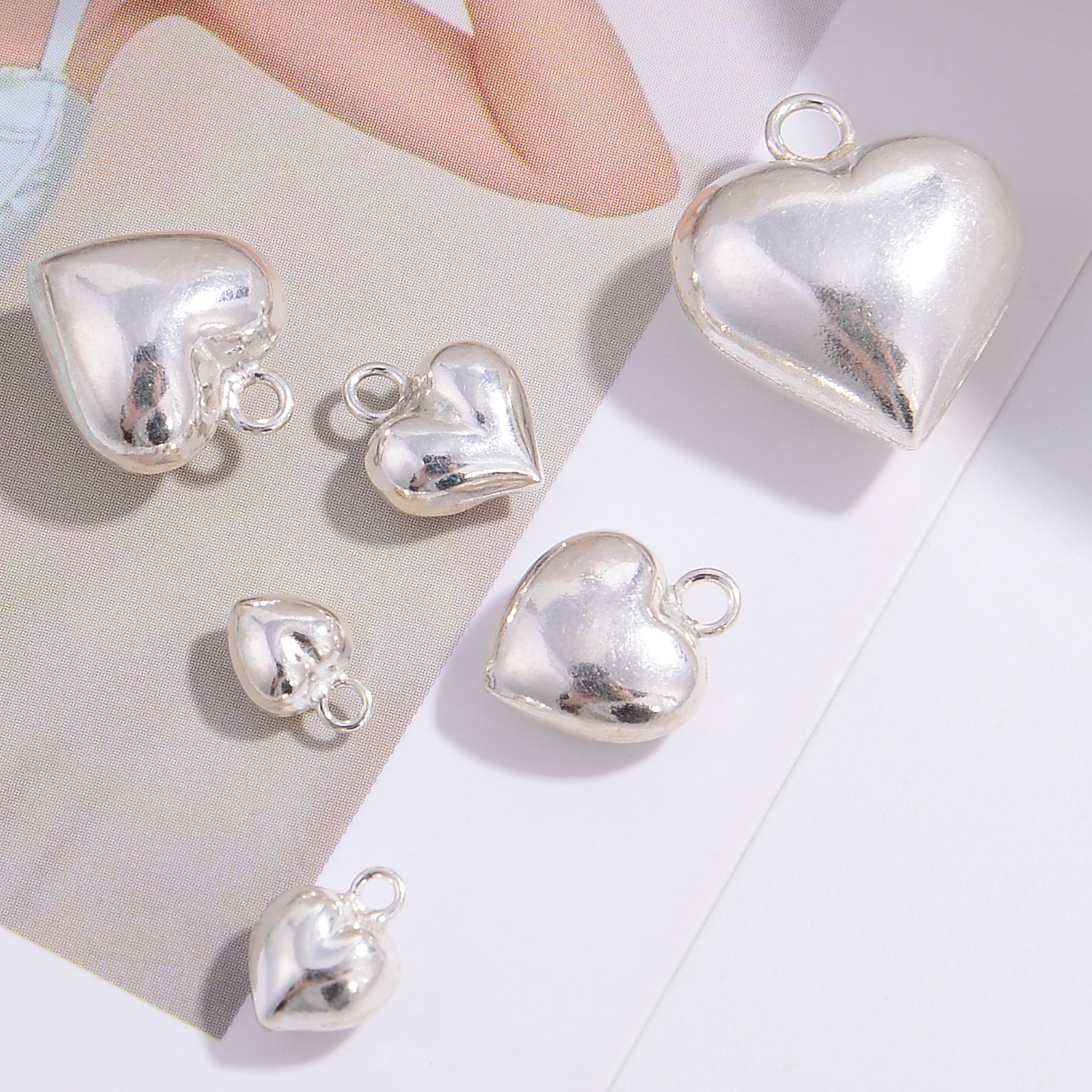 Einfacher Stil Geometrisch Herzform Sterling Silber Überzug 18 Karat Vergoldet Zauber display picture 3