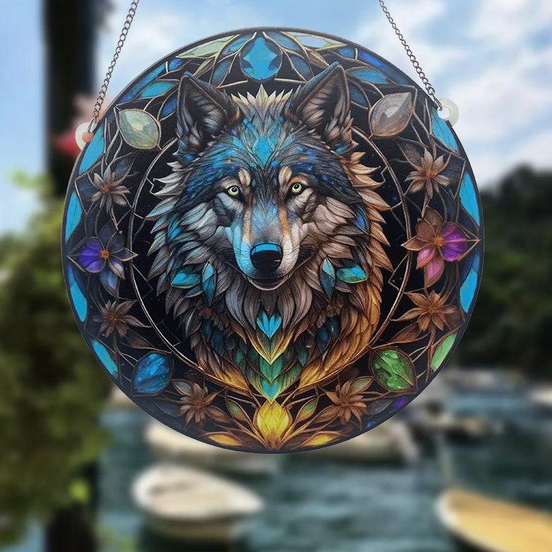 Retro Artistic Wolf Arylic Pendant Artificial Decorations display picture 3