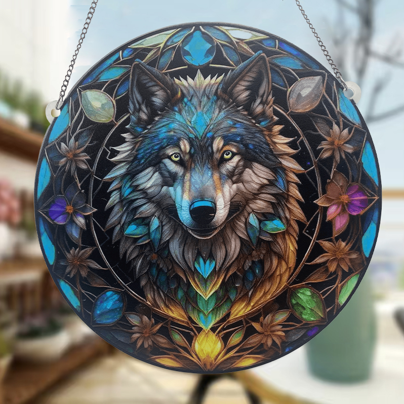 Retro Artistic Wolf Arylic Pendant Artificial Decorations display picture 4