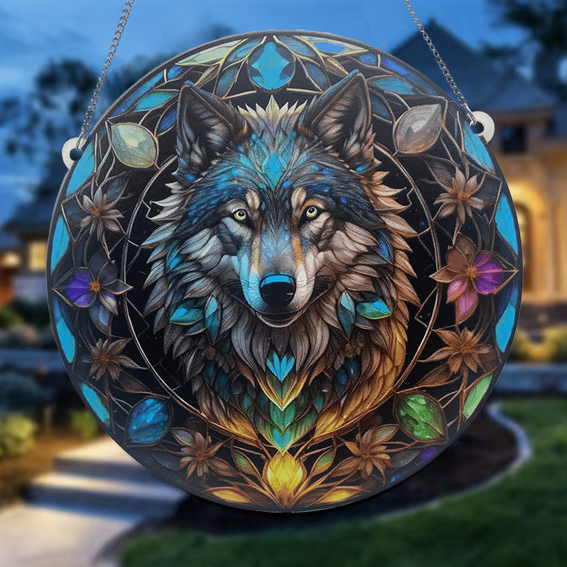Retro Artistic Wolf Arylic Pendant Artificial Decorations display picture 1