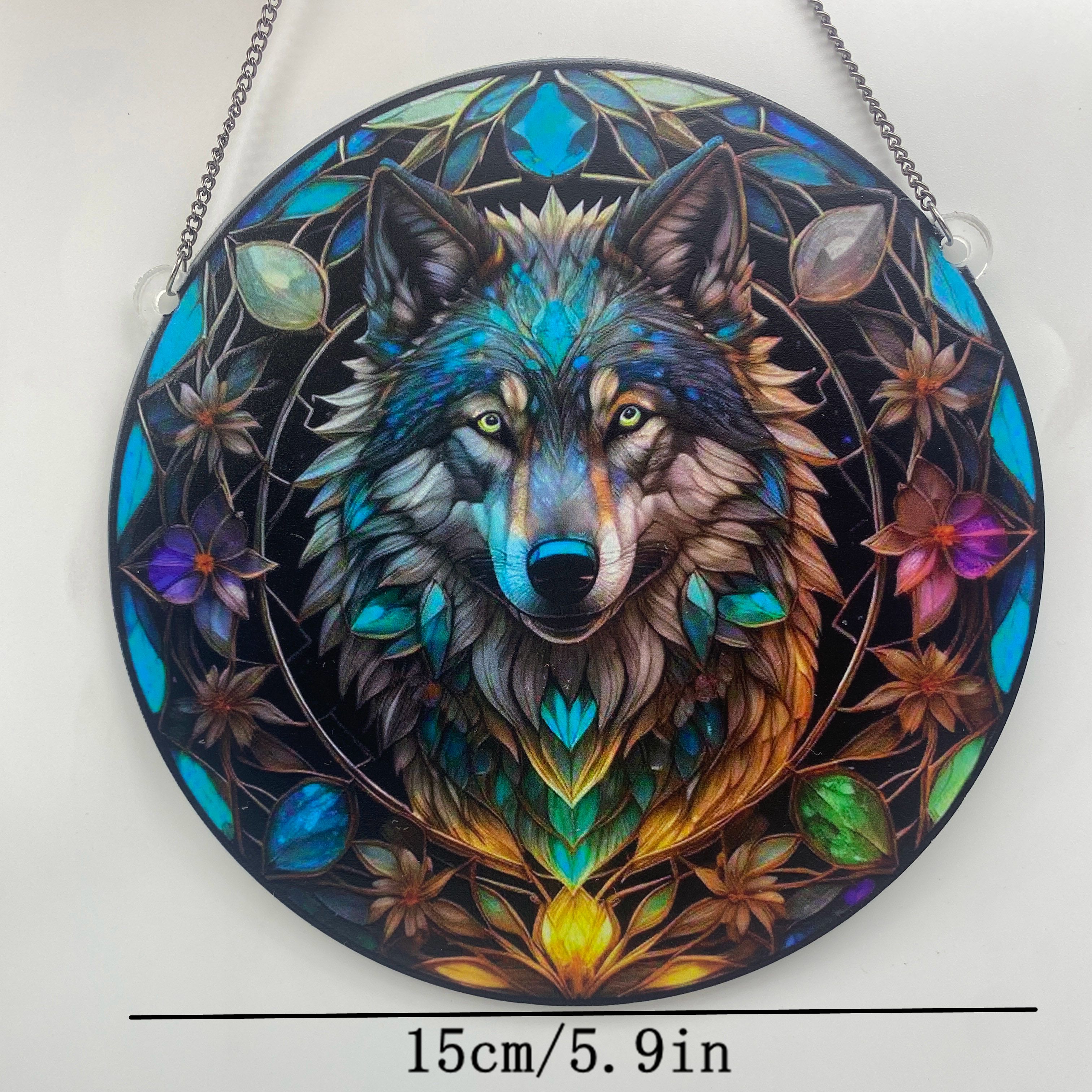 Retro Artistic Wolf Arylic Pendant Artificial Decorations display picture 2