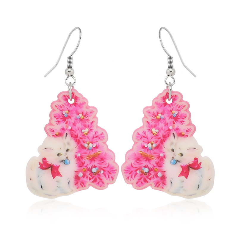 1 Pair Cute Vacation Cat Arylic Drop Earrings display picture 5
