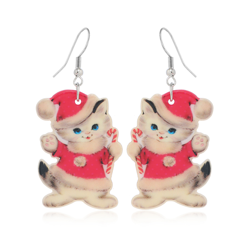 1 Pair Cute Vacation Cat Arylic Drop Earrings display picture 15
