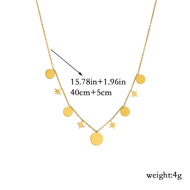 Wholesale Elegant Lady Geometric Titanium Steel Plating 18k Gold Plated Necklace display picture 2